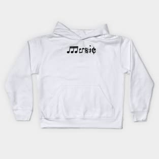 Music Text Design Art Kids Hoodie